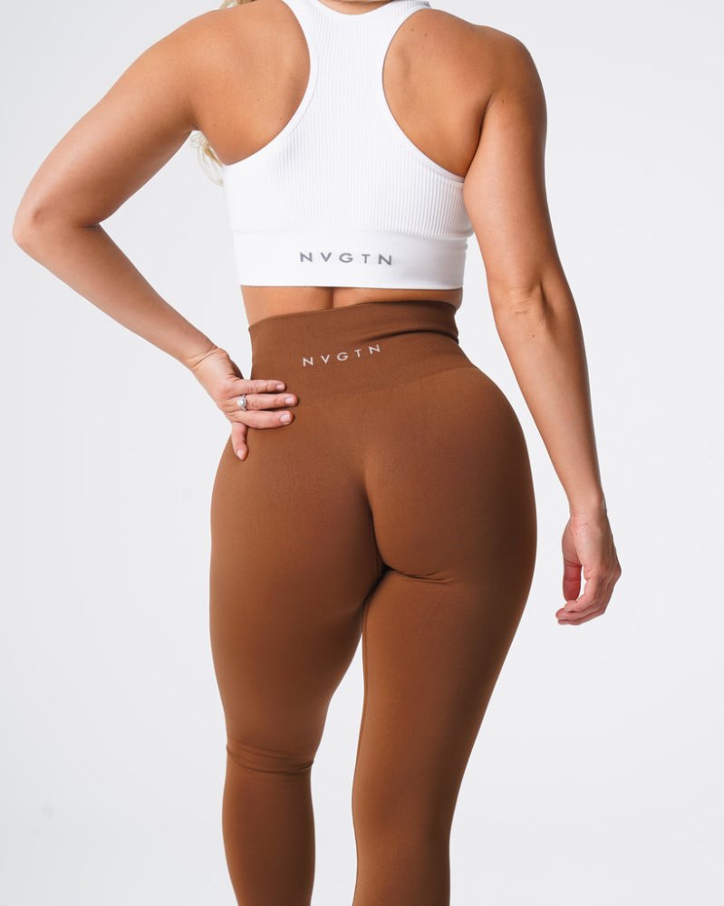 Leggins Nvgtn Solid Seamless Leggings Mujer Chocolate Argentina | 1870-I0Y