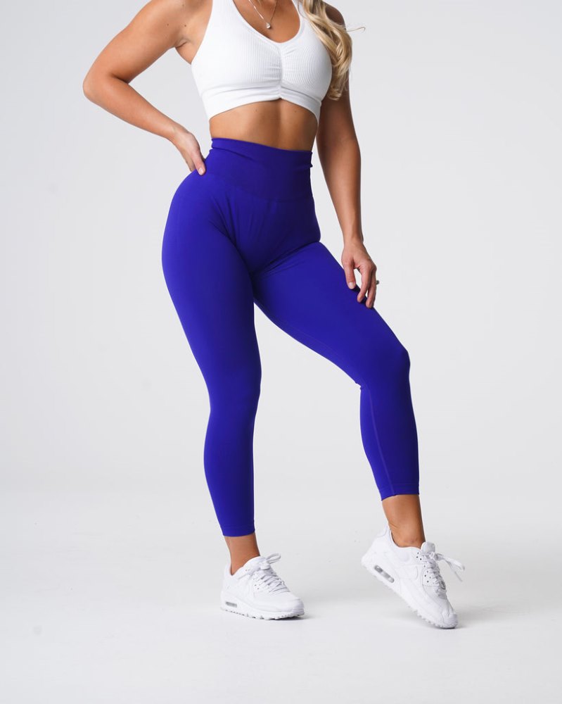 Leggins Nvgtn Solid Seamless Leggings Mujer Azules Oscuro Argentina | 1908-U0Q