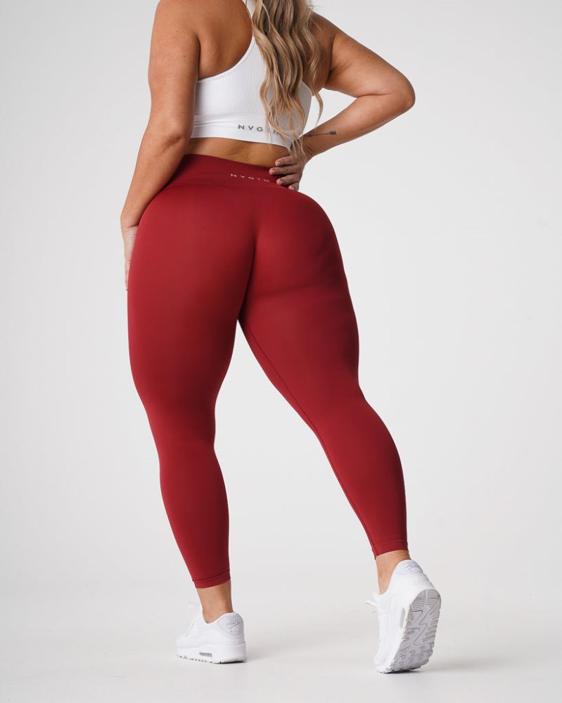 Leggins Nvgtn Solid Seamless Leggings Mujer Rojas Argentina | 1911-JY2