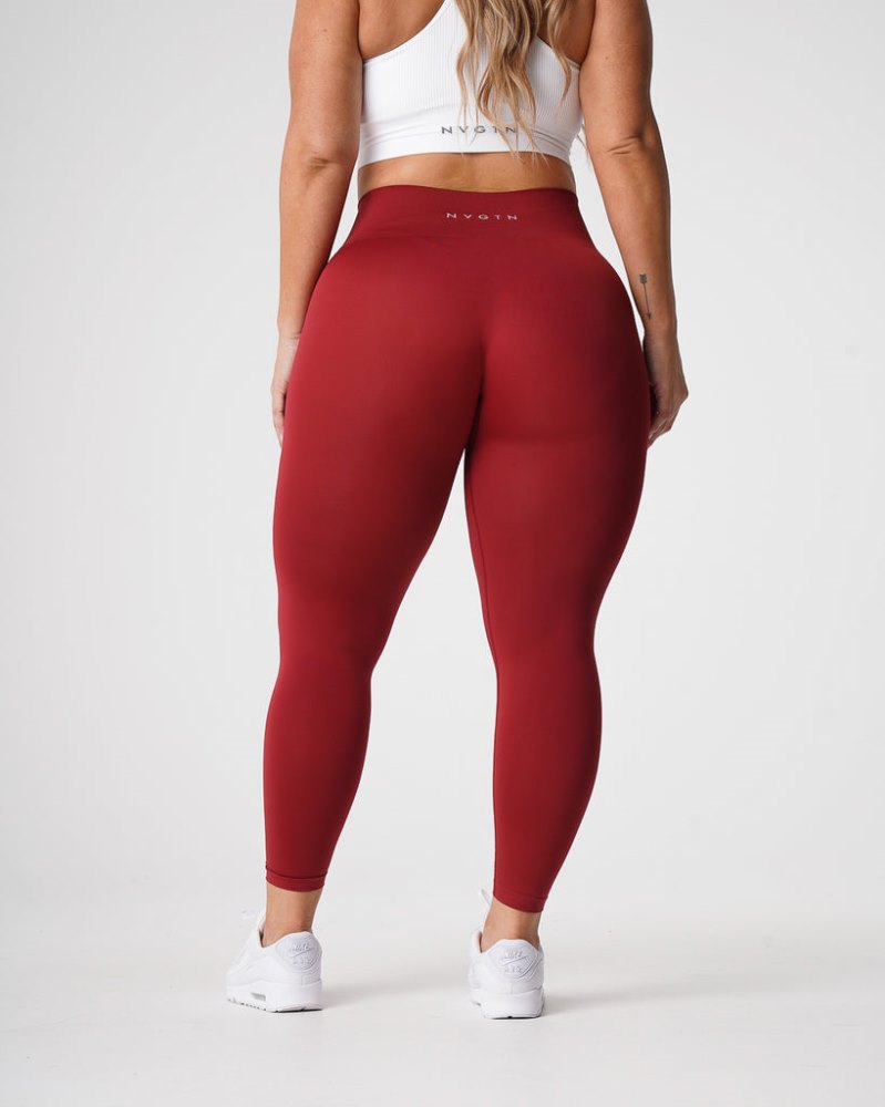 Leggins Nvgtn Solid Seamless Leggings Mujer Rojas Argentina | 1911-JY2