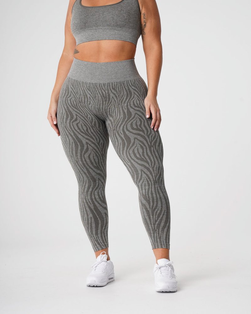 Leggins Nvgtn Zebra Seamless Leggings Mujer Kaki Verde Argentina | 1565-8AV