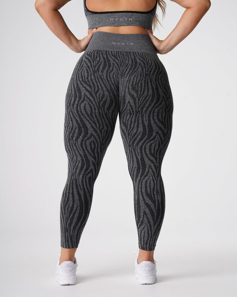 Leggins Nvgtn Zebra Seamless Leggings Mujer Negras Argentina | 1736-31G