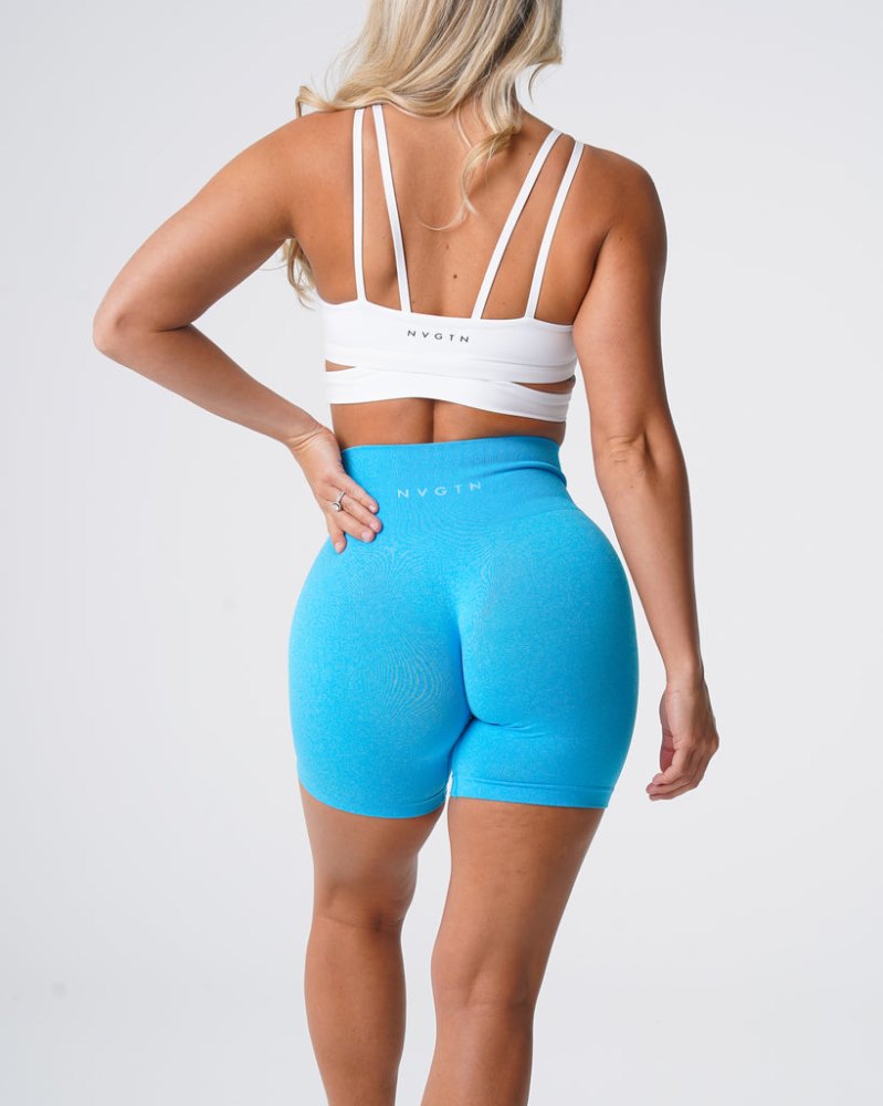 Pantalones Cortos Nvgtn Pro Seamless Shorts Mujer Azules Argentina | 1123-IX2