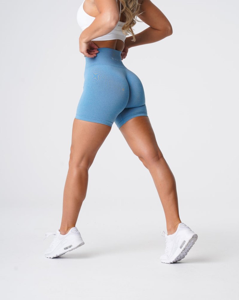 Pantalones Cortos Nvgtn Pro Seamless Shorts Mujer Azules Argentina | 1312-H8G