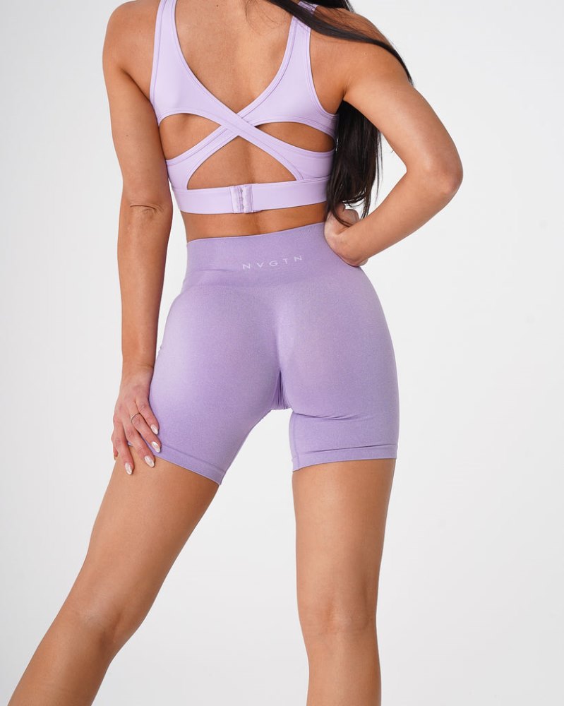 Pantalones Cortos Nvgtn Pro Seamless Shorts Mujer Moradas Argentina | 1953-K6K