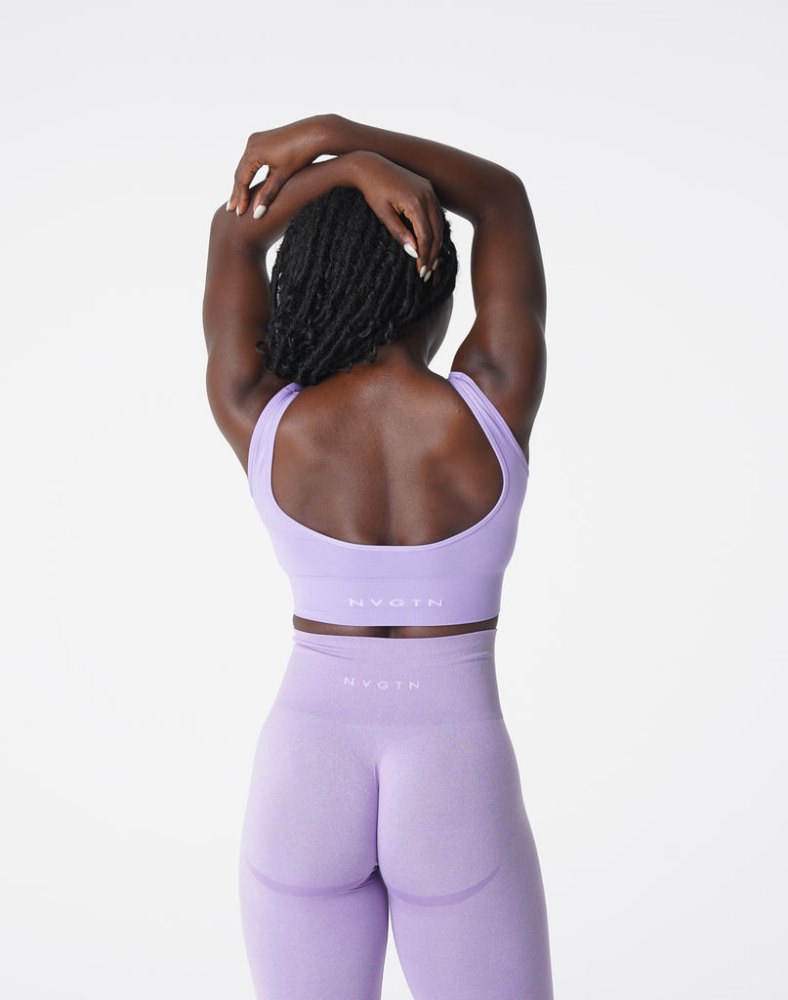 Sujetador Deportivo Nvgtn Elevate Seamless Bra Mujer Moradas Argentina | 1877-AJU