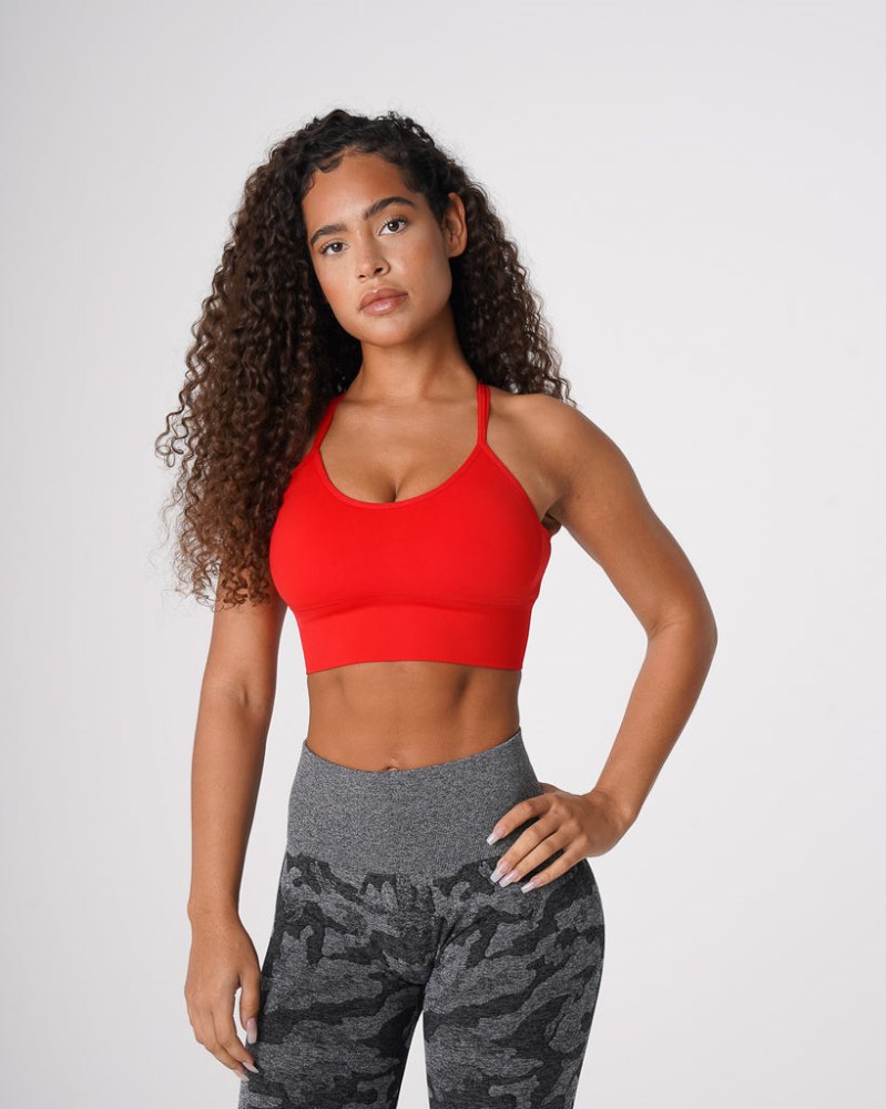 Sujetador Deportivo Nvgtn Flourish Seamless Bra Mujer Rojas Argentina | 1119-4O8