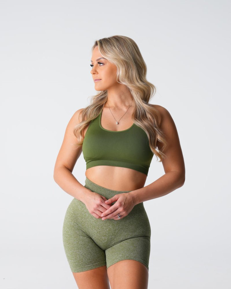 Sujetador Deportivo Nvgtn Surge Seamless Bra Mujer Verde Argentina | 1883-541