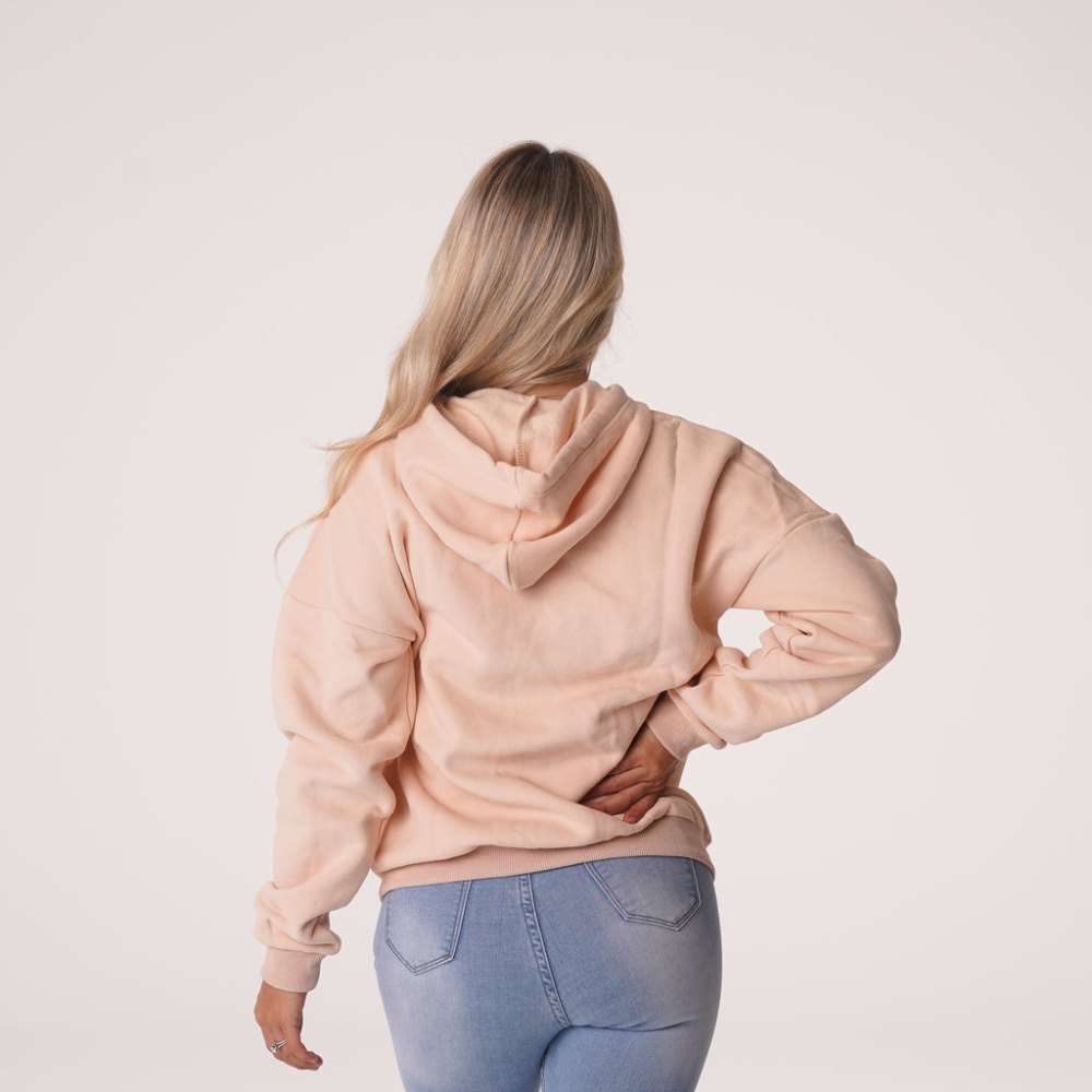 Sudadera Con Capucha Nvgtn Essential Drop Shoulder Hoodie Mujer Beige Argentina | 1283-4K6