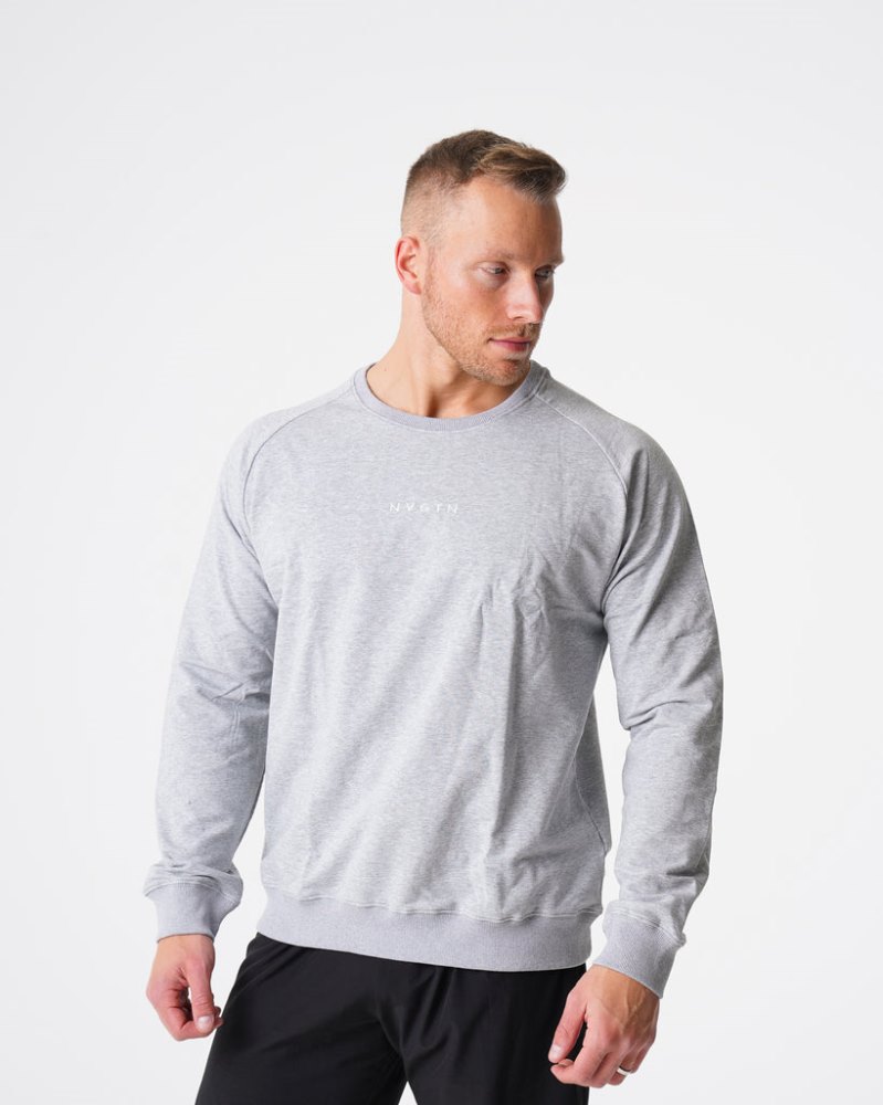 Tops Nvgtn Crew Neck Sweatshirt Hombre Gris Argentina | 1301-5G9