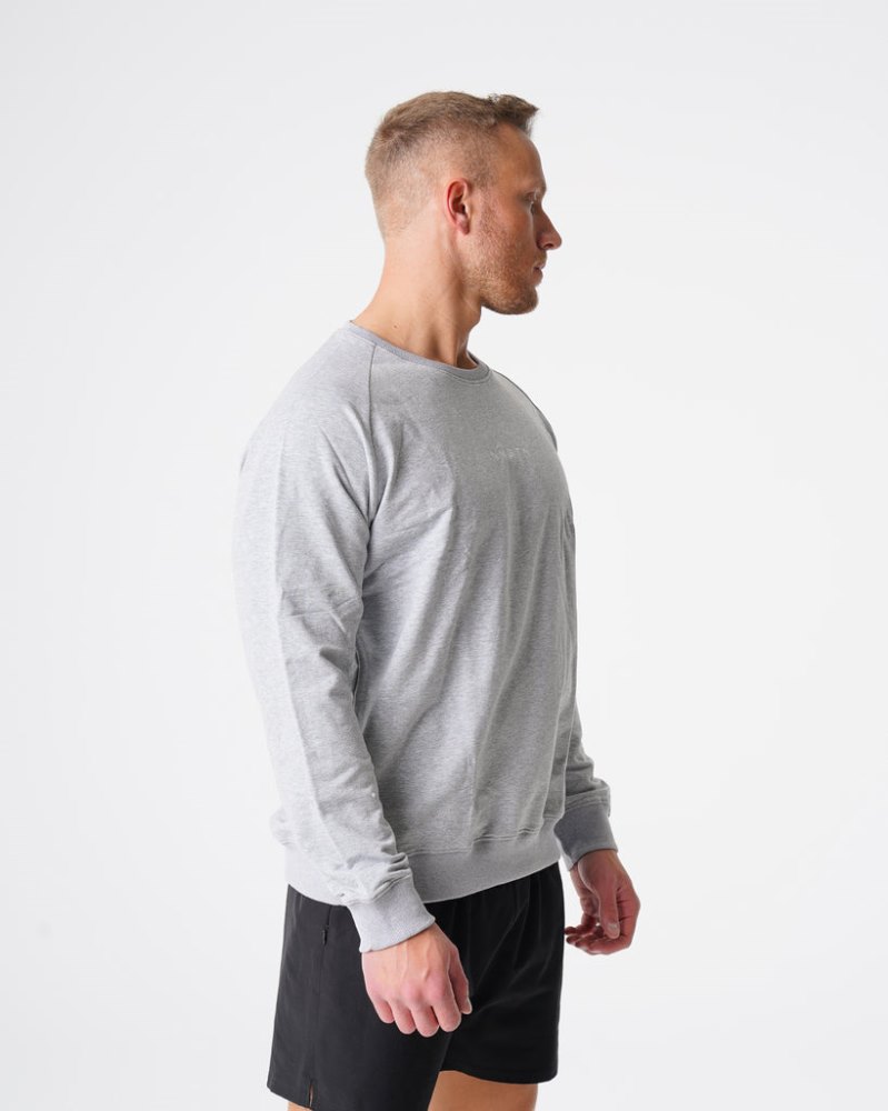 Tops Nvgtn Crew Neck Sweatshirt Hombre Gris Argentina | 1301-5G9