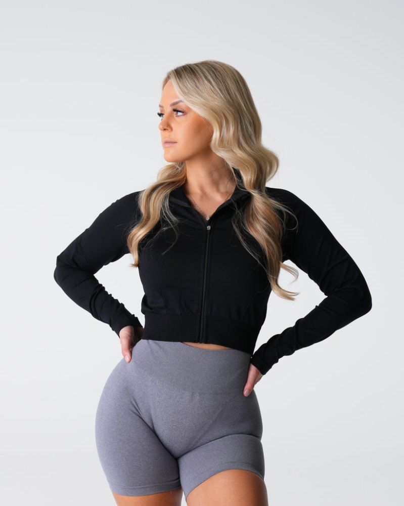 Tops Nvgtn Divine Seamless Zip Up Mujer Negras Argentina | 1360-K3R