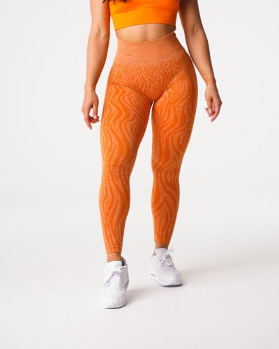 Leggins Nvgtn Zebra Seamless Leggings Mujer Naranjas Argentina | 1711-AOD