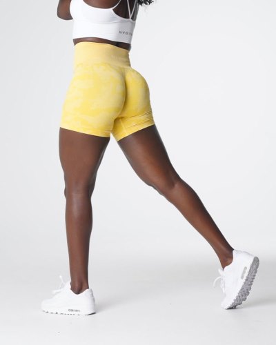 Pantalones Cortos Nvgtn Camo Seamless Shorts Mujer Amarillo Argentina | 1218-EVD