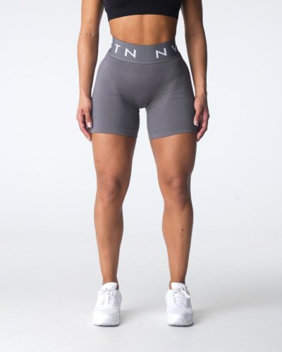 Pantalones Cortos Nvgtn Deporte Seamless Shorts Mujer Gris Oscuro Argentina | 1423-F2B