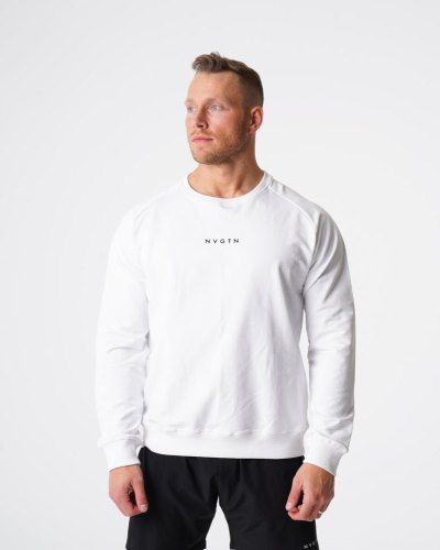 Tops Nvgtn Crew Neck Sweatshirt Hombre Blancas Argentina | 1083-D02