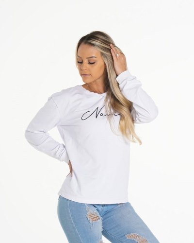 Tops Nvgtn Navi Crew Neck Mujer Blancas Argentina | 1895-GHX