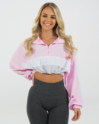 Tops Nvgtn Oversized Cropped Pullover Mujer Rosas Argentina | 1854-AV9